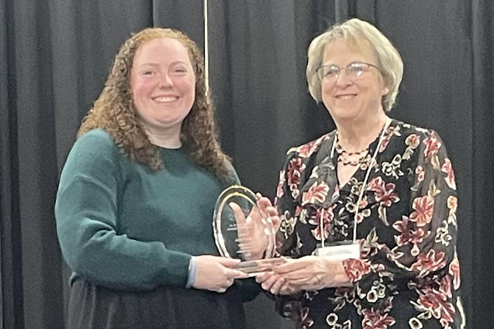 Farris honored as outstanding preservice teacher at Missouri mathematics conference